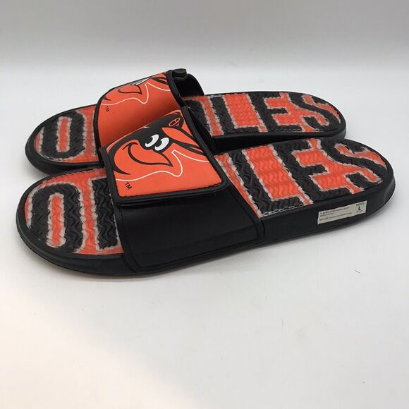 Baltimore Orioles MLB Logo Slide Sandals Men's L (11-12) Baseball Pool Slippers - Picture 4 of 12